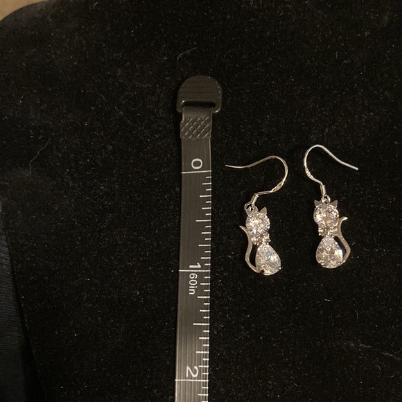 Sterling silver kitty earrings - Picture 5 of 5